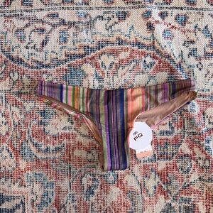 PQ Swim Retrograde Basic Ruched Teeny Bikini Bottoms SZ S NWT